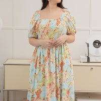 Claire Smocked Dress In Red Floral