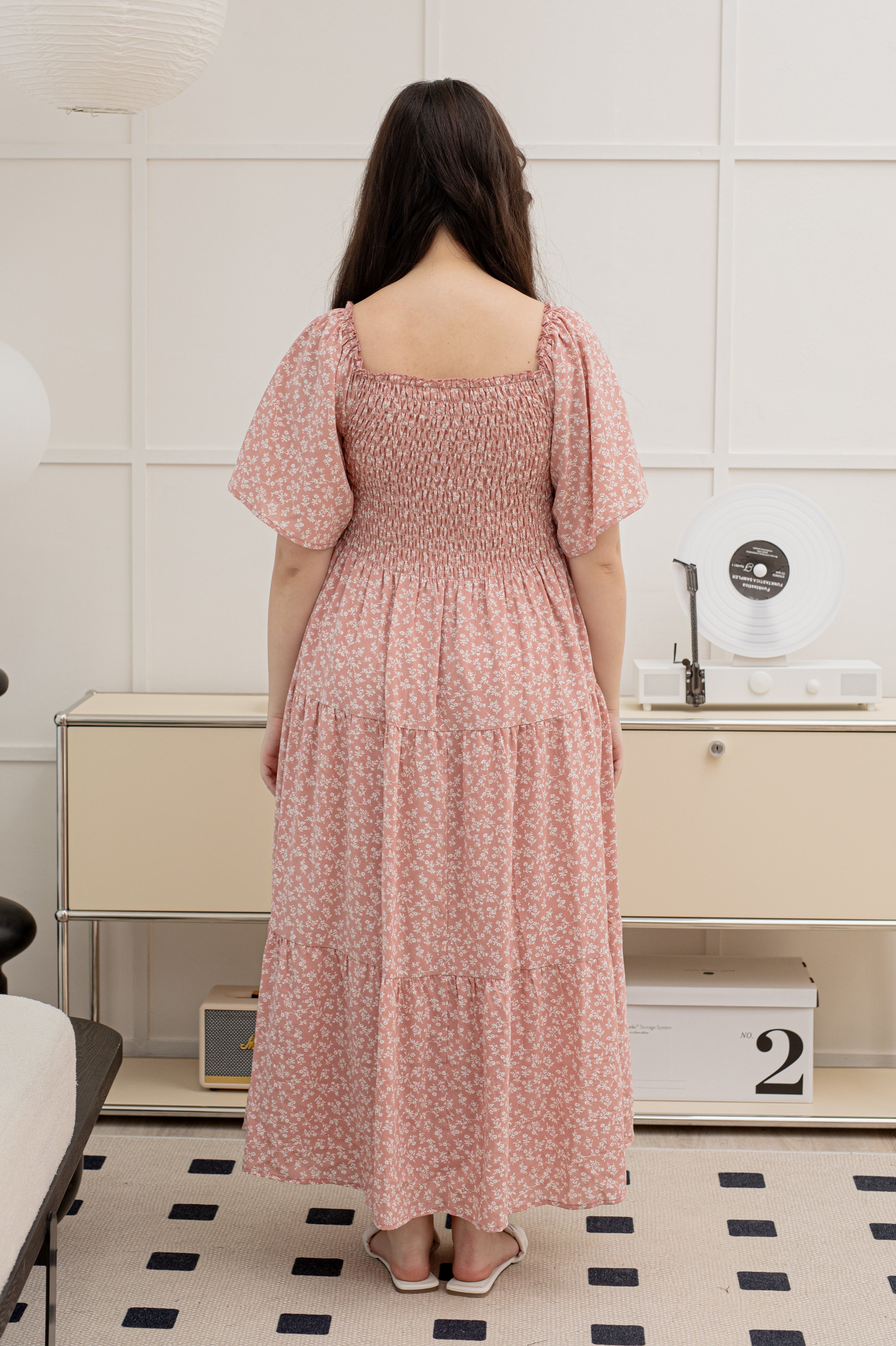 Gentian Floral Ludlow Smocked Maxi Dress-RESTOCK ALERT main image 0