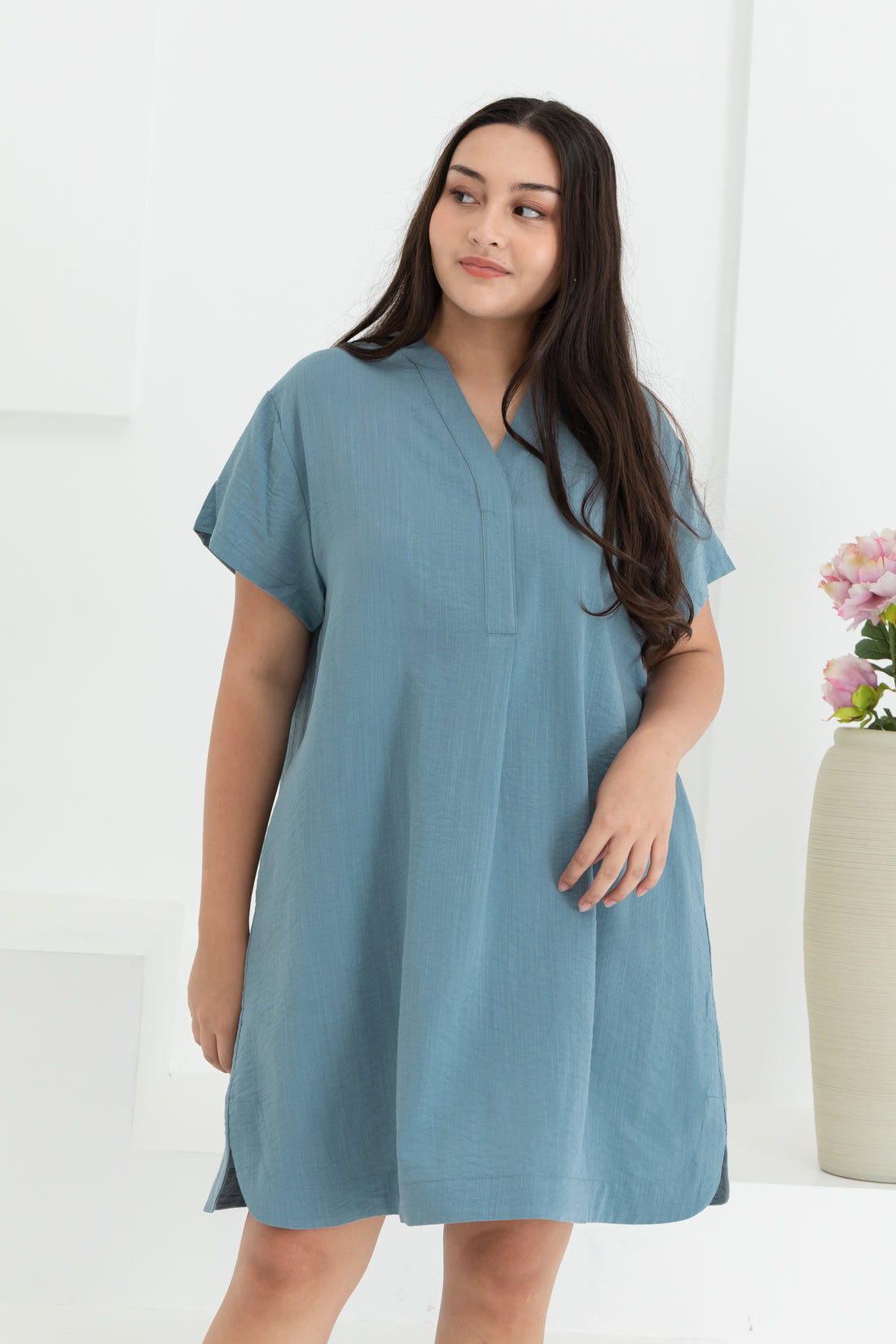 Elaine Shift Dress In Sky Blue