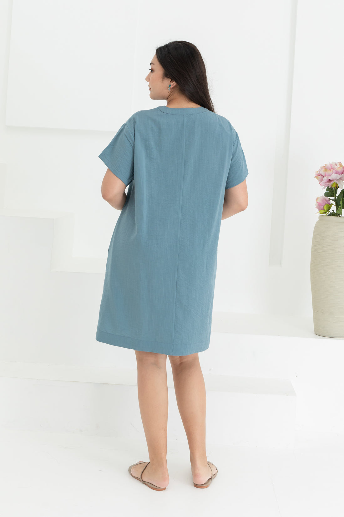 Elaine Shift Dress In Sky Blue