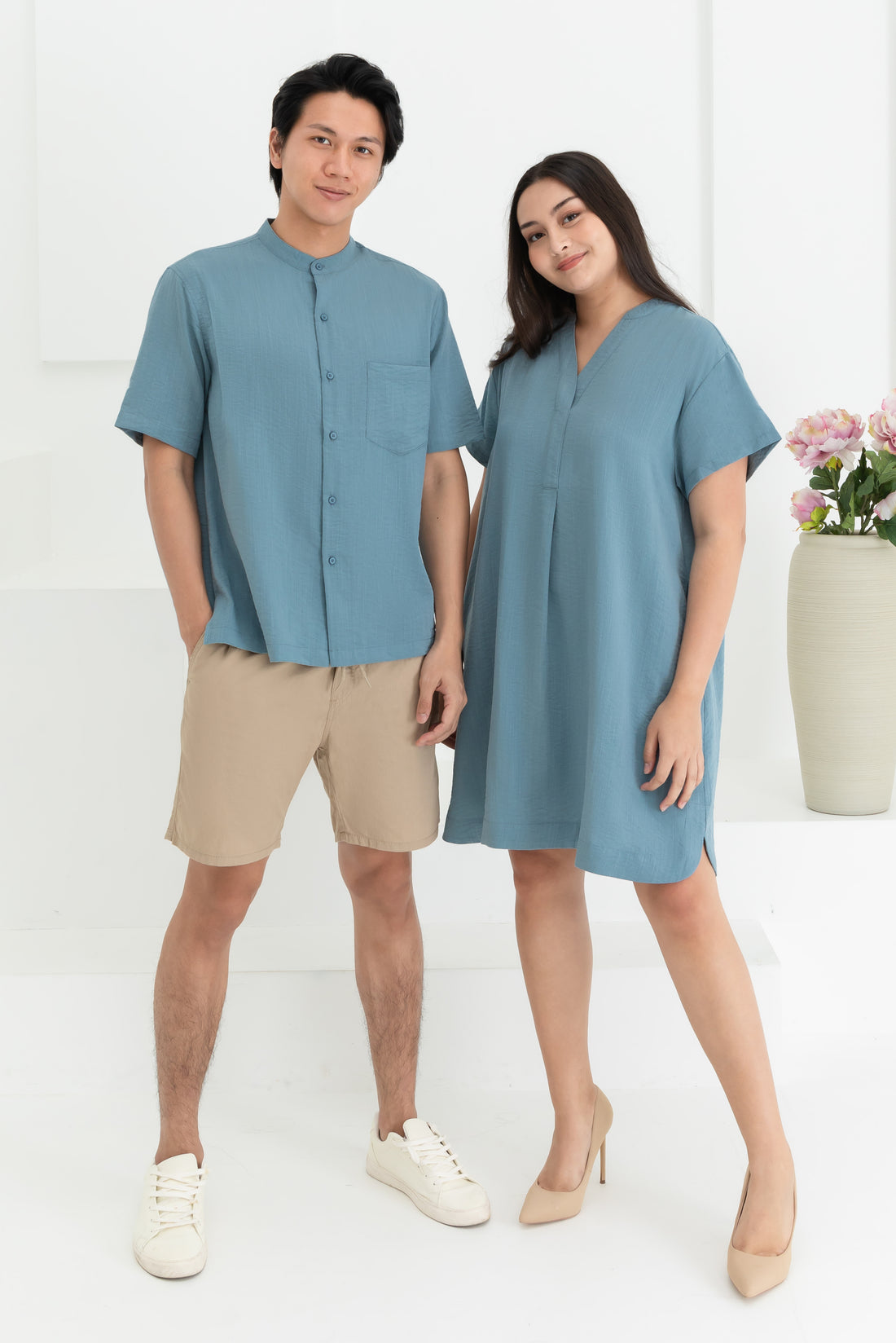 Elaine Shift Dress In Sky Blue