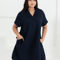 Elaine Shift Dress In Navy