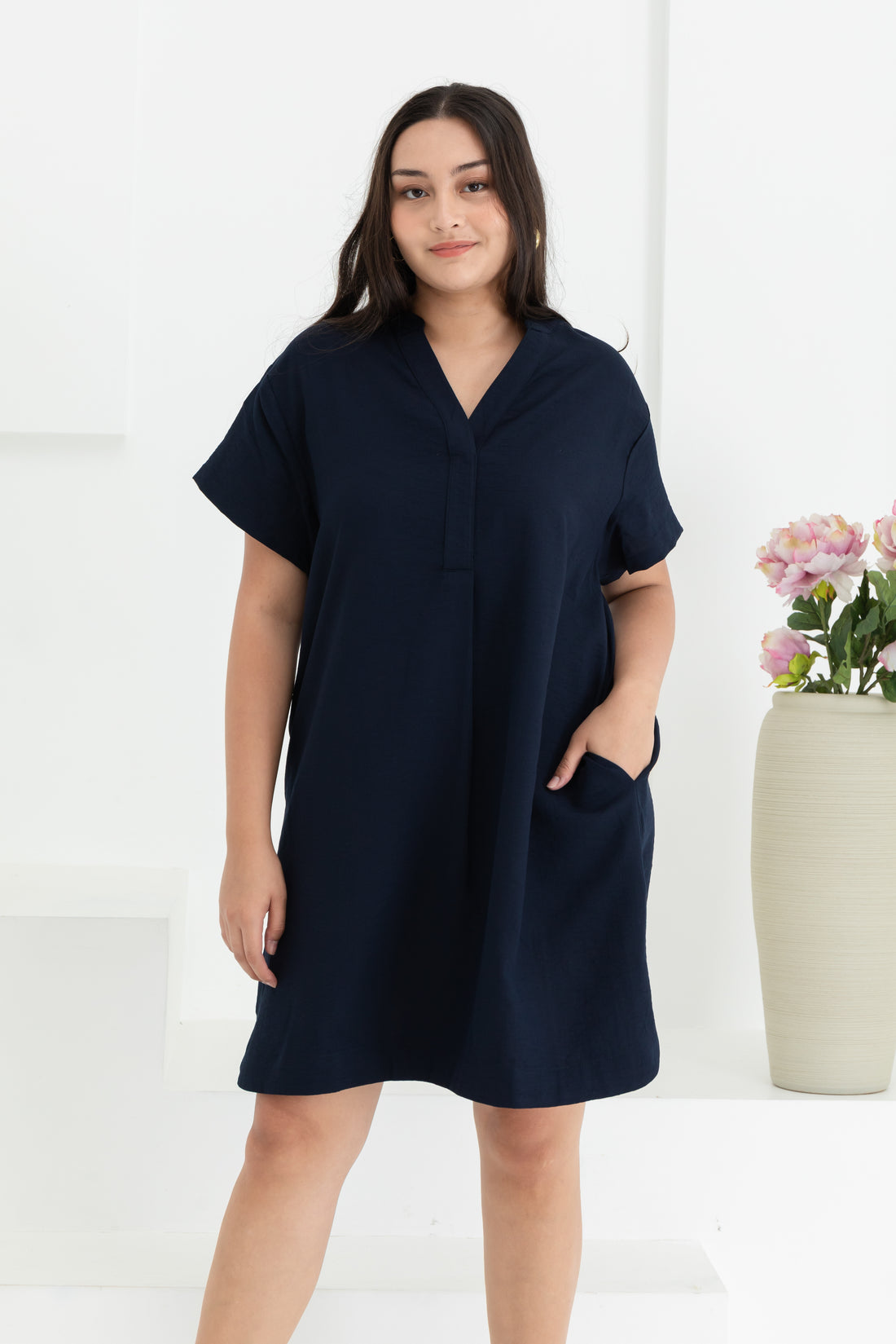 Elaine Shift Dress In Navy