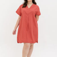 Elaine Shift Dress In Blush Red