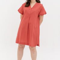Elaine Shift Dress In Blush Red