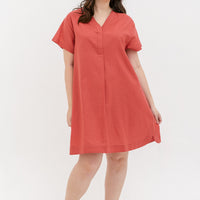 Elaine Shift Dress In Blush Red