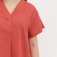 Elaine Shift Dress In Blush Red