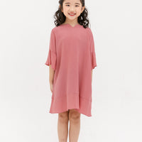 Layla Trumpet Sleeve Dress In Pink