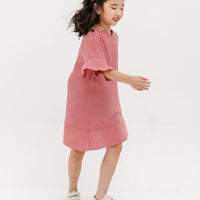 Layla Trumpet Sleeve Dress In Pink