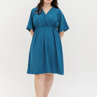 Kelly Wrap Dress In Cerulean Blue