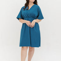 Kelly Wrap Dress In Cerulean Blue