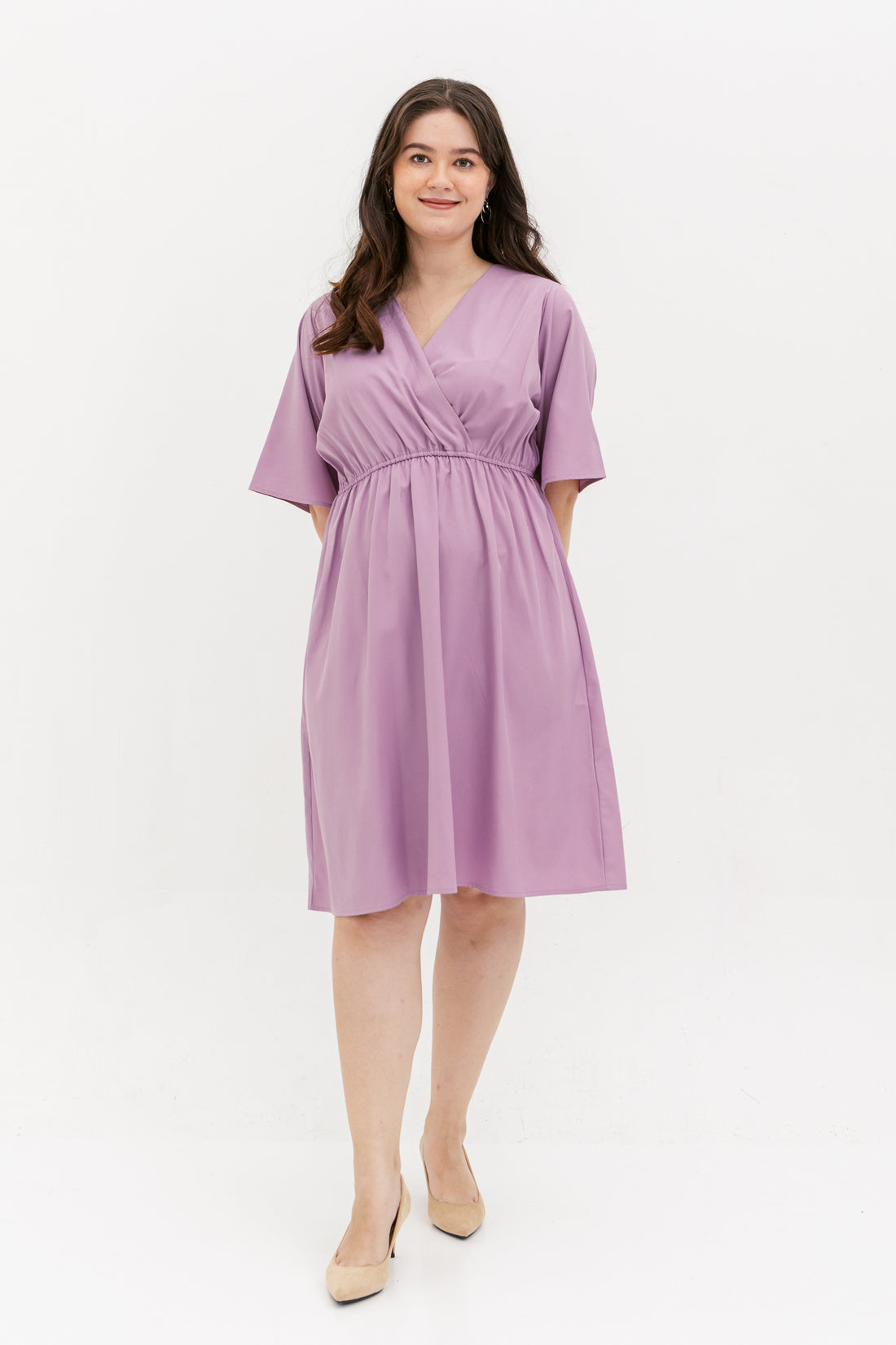 Kelly Wrap Dress In Plum