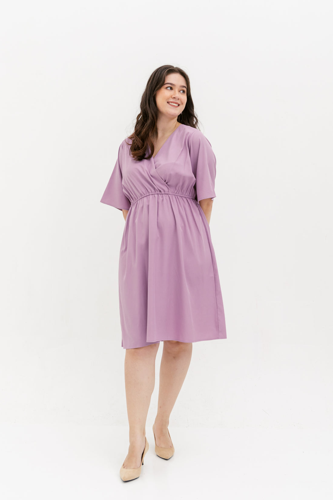 Kelly Wrap Dress In Plum