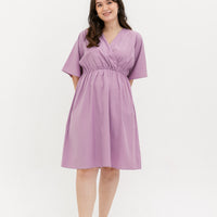Kelly Wrap Dress In Plum