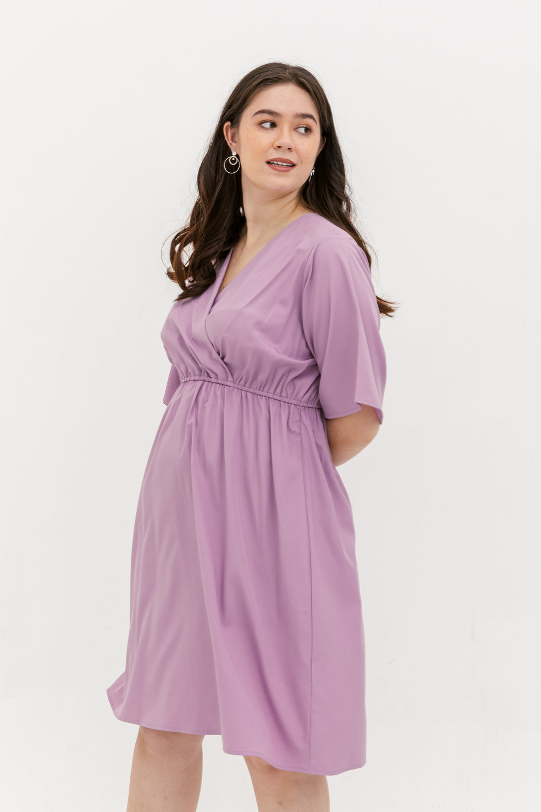 Kelly Wrap Dress In Plum