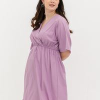 Kelly Wrap Dress In Plum