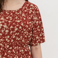 Odelia Floral Dress In Red