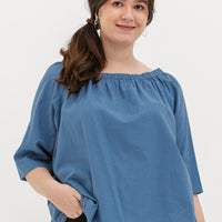 Mila Lace Top In Steel Blue