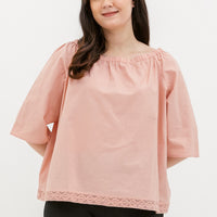 Mila Lace Top In Blush Pink