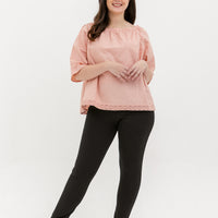 Mila Lace Top In Blush Pink