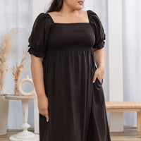 Shelley Smocked Dress In Black