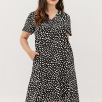 Cadence Front Zip Dress In Black