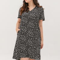 Cadence Front Zip Dress In Black