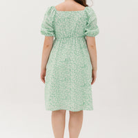 Sophia Textured Tie Dress In Spring Green