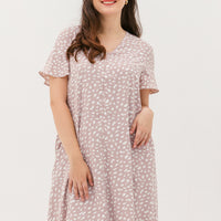 Cadence Front Zip Dress In Seashell