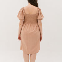 Shelley Smocked Dress In Sand