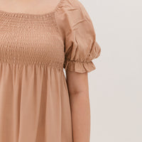 Shelley Smocked Dress In Sand