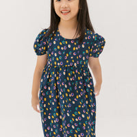 Danielle Colourful Dots Dress In Blue