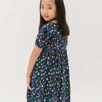 Danielle Colourful Dots Dress In Blue