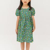 Danielle Colourful Dots Dress In Green