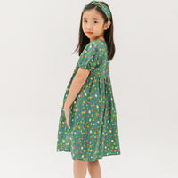 Danielle Colourful Dots Dress In Green