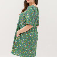 Denise Colourful Dots Dress In Green