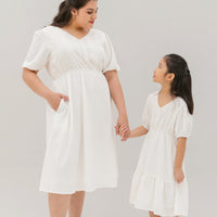 Chloe Embroidered Eyelet Dress In White