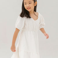 Caylee Embroidered Eyelet Dress In White