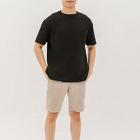 Kane Waffle Knit Pocket T-Shirt In Black