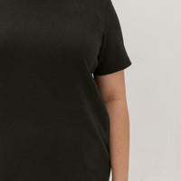 Kara Waffle Knit Midi Dress In Black