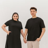 Kara Waffle Knit Midi Dress In Black