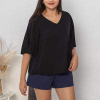 Sadie Butterfly Sleeves Top In Black