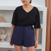 Maya Basic Shorts In Navy Blue