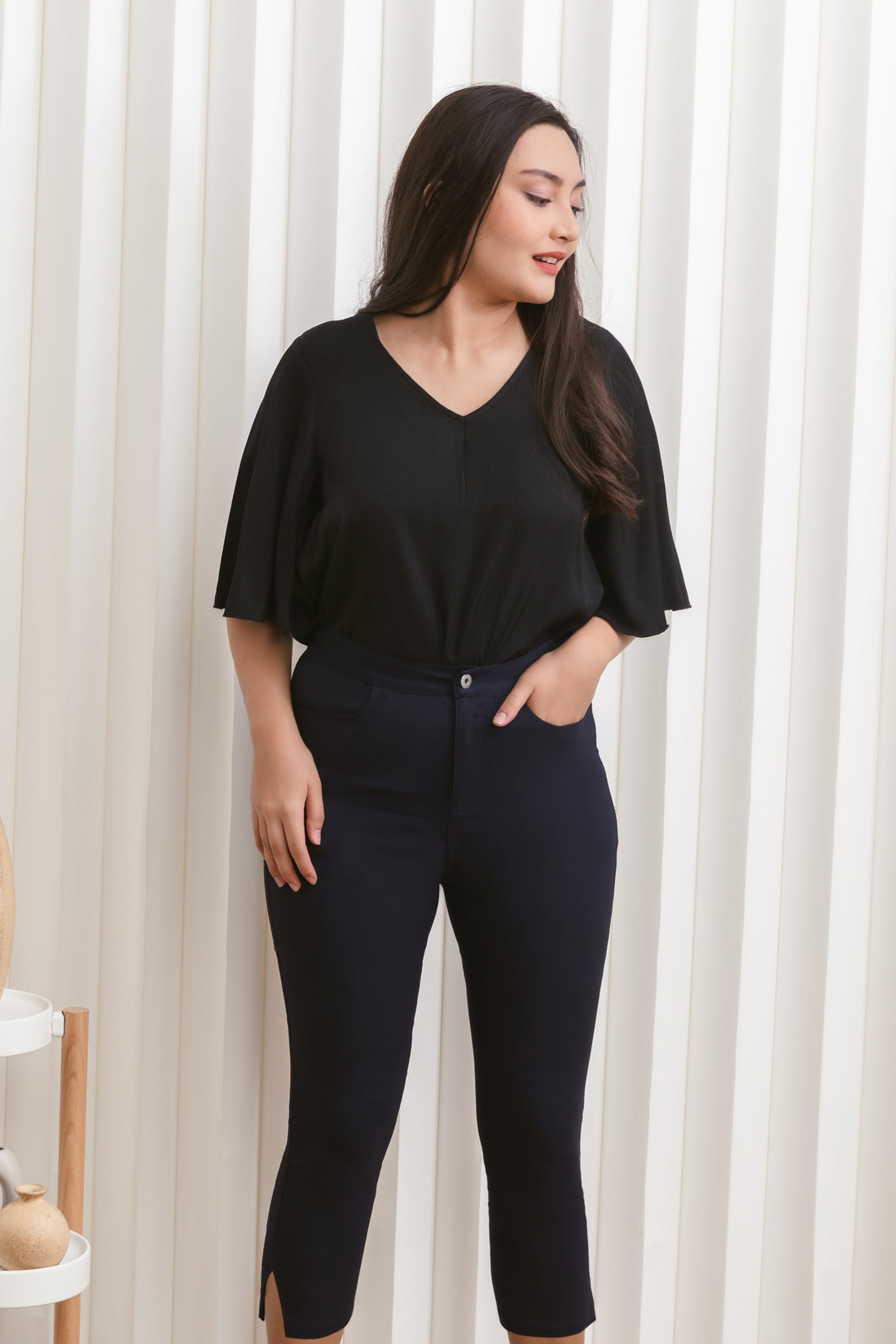 Jamie High Waisted Jeans In Navy Blue
