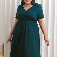 Audrey Midi Dress In Pine Green