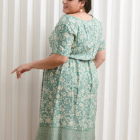Harper Hem Dress In Fern Green