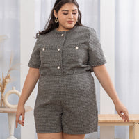 Ciara Tweed Shorts In Grey