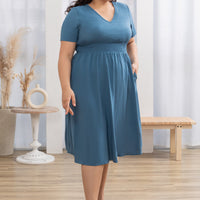 Audrey Midi Dress In Blue Jay