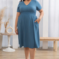 Audrey Midi Dress In Blue Jay