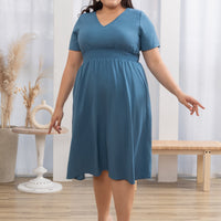 Audrey Midi Dress In Blue Jay